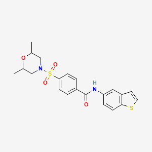 N-(benzo[b]thiophen-5-yl)-4-((2,6-dimethylmorpholino)sulfonyl)benzamide