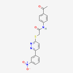 N-(4-acetylphenyl)-2-[6-(3-nitrophenyl)pyridazin-3-yl]sulfanylacetamide