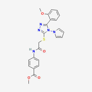 methyl 4-[({[5-(2-methoxyphenyl)-4-(1H-pyrrol-1-yl)-4H-1,2,4-triazol-3-yl]sulfanyl}acetyl)amino]benzoate