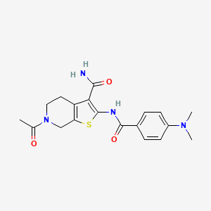 6-Acetyl-2-(4-(dimethylamino)benzamido)-4,5,6,7-tetrahydrothieno[2,3-c]pyridine-3-carboxamide