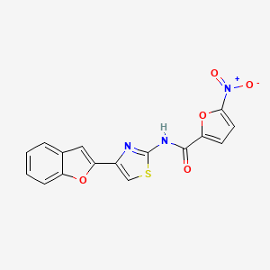 N-[4-(1-benzofuran-2-yl)-1,3-thiazol-2-yl]-5-nitrofuran-2-carboxamide