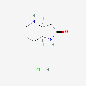 molecular formula C7H13ClN2O B2624309 (3As,7aS)-1,3,3a,4,5,6,7,7a-octahydropyrrolo[3,2-b]pyridin-2-one;hydrochloride CAS No. 2241129-83-7