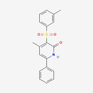 4-methyl-3-[(3-methylphenyl)sulfonyl]-6-phenyl-2(1H)-pyridinone