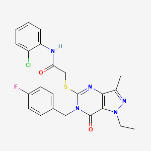 N-(2-chlorophenyl)-2-((1-ethyl-6-(4-fluorobenzyl)-3-methyl-7-oxo-6,7-dihydro-1H-pyrazolo[4,3-d]pyrimidin-5-yl)thio)acetamide
