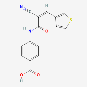 4-[[(Z)-2-cyano-3-thiophen-3-ylprop-2-enoyl]amino]benzoic acid