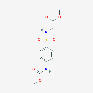 molecular formula C12H18N2O6S B2624334 methyl (4-(N-(2,2-dimethoxyethyl)sulfamoyl)phenyl)carbamate CAS No. 868213-99-4