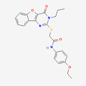 N-(4-ethoxyphenyl)-2-[(4-oxo-3-propyl-3,4-dihydro[1]benzofuro[3,2-d]pyrimidin-2-yl)sulfanyl]acetamide