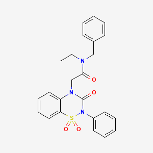 N-benzyl-2-(1,1-dioxido-3-oxo-2-phenyl-2H-benzo[e][1,2,4]thiadiazin-4(3H)-yl)-N-ethylacetamide