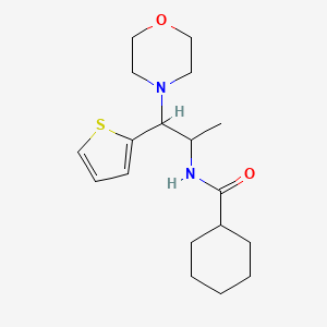 N-(1-morpholino-1-(thiophen-2-yl)propan-2-yl)cyclohexanecarboxamide