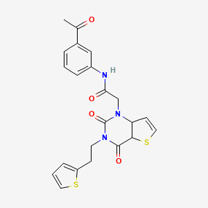 N-(3-acetylphenyl)-2-{2,4-dioxo-3-[2-(thiophen-2-yl)ethyl]-1H,2H,3H,4H-thieno[3,2-d]pyrimidin-1-yl}acetamide