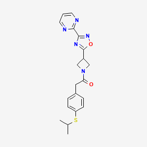 2-(4-(Isopropylthio)phenyl)-1-(3-(3-(pyrimidin-2-yl)-1,2,4-oxadiazol-5-yl)azetidin-1-yl)ethanone