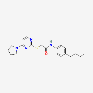 N-(4-butylphenyl)-2-((4-(pyrrolidin-1-yl)pyrimidin-2-yl)thio)acetamide