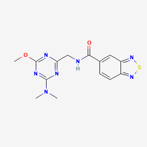 N-((4-(dimethylamino)-6-methoxy-1,3,5-triazin-2-yl)methyl)benzo[c][1,2,5]thiadiazole-5-carboxamide