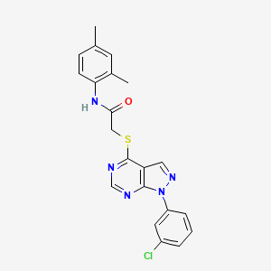2-((1-(3-chlorophenyl)-1H-pyrazolo[3,4-d]pyrimidin-4-yl)thio)-N-(2,4-dimethylphenyl)acetamide