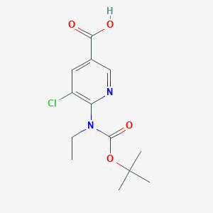 5-Chloro-6-[ethyl-[(2-methylpropan-2-yl)oxycarbonyl]amino]pyridine-3-carboxylic acid