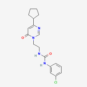1-(3-chlorophenyl)-3-(2-(4-cyclopentyl-6-oxopyrimidin-1(6H)-yl)ethyl)urea