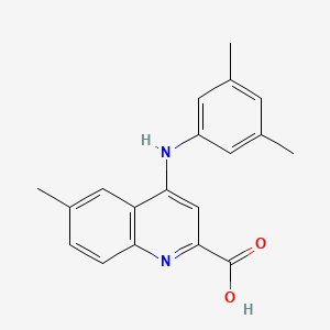 B2624351 4-[(3,5-Dimethylphenyl)amino]-6-methylquinoline-2-carboxylic acid CAS No. 1030089-98-5
