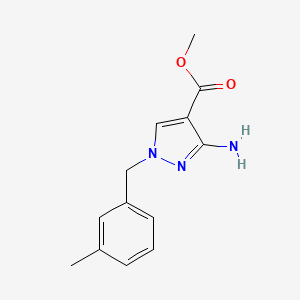 molecular formula C13H15N3O2 B2624352 methyl 3-amino-1-(3-methylbenzyl)-1H-pyrazole-4-carboxylate CAS No. 1856033-89-0
