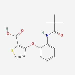 3-{2-[(2,2-Dimethylpropanoyl)amino]phenoxy}-2-thiophenecarboxylic acid