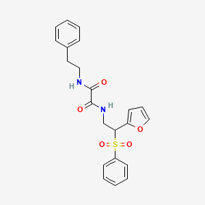 N1-(2-(furan-2-yl)-2-(phenylsulfonyl)ethyl)-N2-phenethyloxalamide