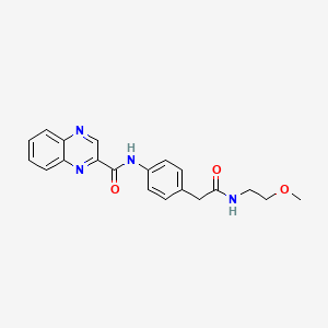 N-(4-(2-((2-methoxyethyl)amino)-2-oxoethyl)phenyl)quinoxaline-2-carboxamide