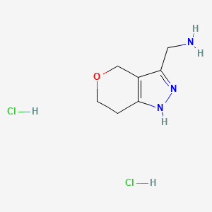 (1,4,6,7-Tetrahydropyrano[4,3-c]pyrazol-3-yl)methanamine dihydrochloride