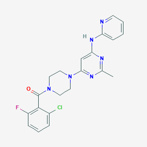 (2-Chloro-6-fluorophenyl)(4-(2-methyl-6-(pyridin-2-ylamino)pyrimidin-4-yl)piperazin-1-yl)methanone