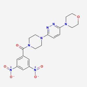 molecular formula C19H21N7O6 B2624376 (3,5-Dinitrophenyl)(4-(6-morpholinopyridazin-3-yl)piperazin-1-yl)methanone CAS No. 898453-72-0