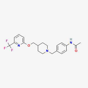 molecular formula C21H24F3N3O2 B2624387 N-(4-{[4-({[6-(trifluoromethyl)pyridin-2-yl]oxy}methyl)piperidin-1-yl]methyl}phenyl)acetamide CAS No. 2379971-52-3