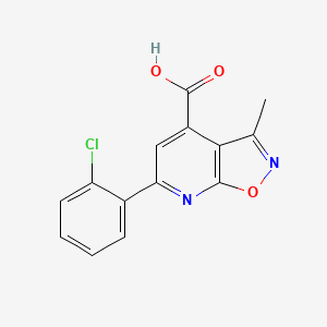 molecular formula C14H9ClN2O3 B2624403 6-(2-Chlorophenyl)-3-methyl-[1,2]oxazolo[5,4-b]pyridine-4-carboxylic acid CAS No. 954263-02-6