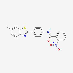 N-[4-(6-methyl-1,3-benzothiazol-2-yl)phenyl]-2-nitrobenzamide
