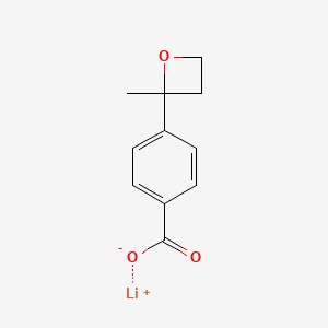 molecular formula C11H11LiO3 B2624412 Lithium(1+) ion 4-(2-methyloxetan-2-yl)benzoate CAS No. 2138042-45-0