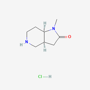 molecular formula C8H15ClN2O B2624415 Rel-(3aR,7aS)-1-methyloctahydro-2H-pyrrolo[3,2-c]pyridin-2-one hydrochloride CAS No. 2174007-70-4