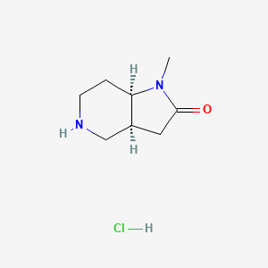 (3As,7aR)-1-methyl-3a,4,5,6,7,7a-hexahydro-3H-pyrrolo[3,2-c]pyridin-2-one;hydrochloride