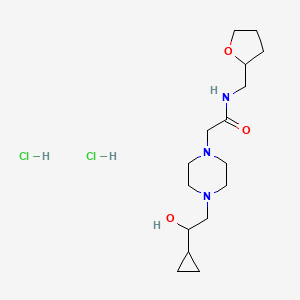 2-(4-(2-cyclopropyl-2-hydroxyethyl)piperazin-1-yl)-N-((tetrahydrofuran-2-yl)methyl)acetamide dihydrochloride