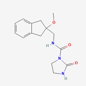 molecular formula C15H19N3O3 B2624436 N-((2-methoxy-2,3-dihydro-1H-inden-2-yl)methyl)-2-oxoimidazolidine-1-carboxamide CAS No. 2034261-17-9