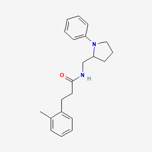 molecular formula C21H26N2O B2624438 3-(2-methylphenyl)-N-[(1-phenylpyrrolidin-2-yl)methyl]propanamide CAS No. 1797859-58-5