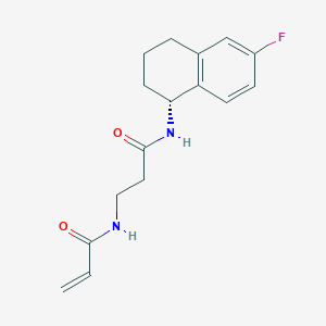 molecular formula C16H19FN2O2 B2624439 N-[(1R)-6-Fluoro-1,2,3,4-tetrahydronaphthalen-1-yl]-3-(prop-2-enoylamino)propanamide CAS No. 2361589-09-3