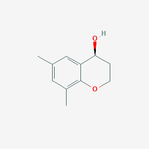 molecular formula C11H14O2 B2624442 (4S)-6,8-dimethyl-3,4-dihydro-2H-1-benzopyran-4-ol CAS No. 1567986-85-9