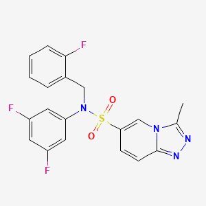 molecular formula C20H15F3N4O2S B2624452 N-(3,5-difluorophenyl)-N-(2-fluorobenzyl)-3-methyl[1,2,4]triazolo[4,3-a]pyridine-6-sulfonamide CAS No. 1251593-41-5