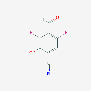 molecular formula C9H5F2NO2 B2624453 3,5-Difluoro-4-formyl-2-methoxybenzonitrile CAS No. 2288710-49-4