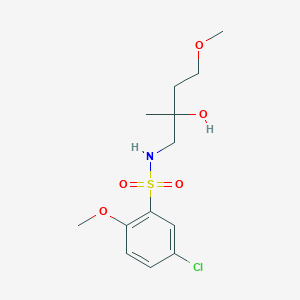 molecular formula C13H20ClNO5S B2624454 5-chloro-N-(2-hydroxy-4-methoxy-2-methylbutyl)-2-methoxybenzenesulfonamide CAS No. 2309189-42-0