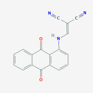 molecular formula C18H9N3O2 B2624467 (((9,10-Dioxoanthryl)amino)methylene)methane-1,1-dicarbonitrile CAS No. 21498-77-1