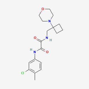 molecular formula C18H24ClN3O3 B2624470 N'-(3-chloro-4-methylphenyl)-N-{[1-(morpholin-4-yl)cyclobutyl]methyl}ethanediamide CAS No. 2380189-36-4