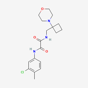 molecular formula C18H24ClN3O3 B2624470 N'-(3-Chloro-4-methylphenyl)-N-[(1-morpholin-4-ylcyclobutyl)methyl]oxamide CAS No. 2380189-36-4