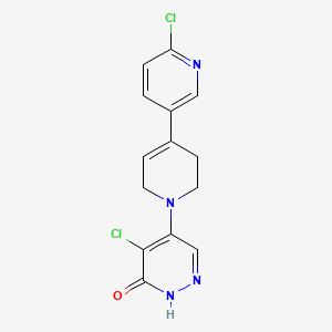 molecular formula C14H12Cl2N4O B2624477 5-Chloro-4-[4-(6-chloropyridin-3-yl)-3,6-dihydro-2H-pyridin-1-yl]-1H-pyridazin-6-one CAS No. 2248247-66-5