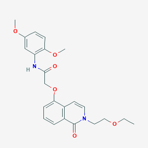 molecular formula C23H26N2O6 B2624521 N-(2,5-dimethoxyphenyl)-2-((2-(2-ethoxyethyl)-1-oxo-1,2-dihydroisoquinolin-5-yl)oxy)acetamide CAS No. 898411-95-5