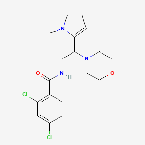 molecular formula C18H21Cl2N3O2 B2624537 2,4-dichloro-N-(2-(1-methyl-1H-pyrrol-2-yl)-2-morpholinoethyl)benzamide CAS No. 1049407-67-1