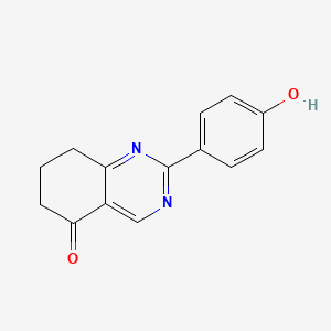 molecular formula C14H12N2O2 B2624541 2-(4-Hydroxyphenyl)-5,6,7,8-tetrahydroquinazolin-5-one CAS No. 477870-20-5
