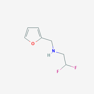 molecular formula C7H9F2NO B2624543 (2,2-Difluoroethyl)(2-furylmethyl)amine CAS No. 1184565-00-1
